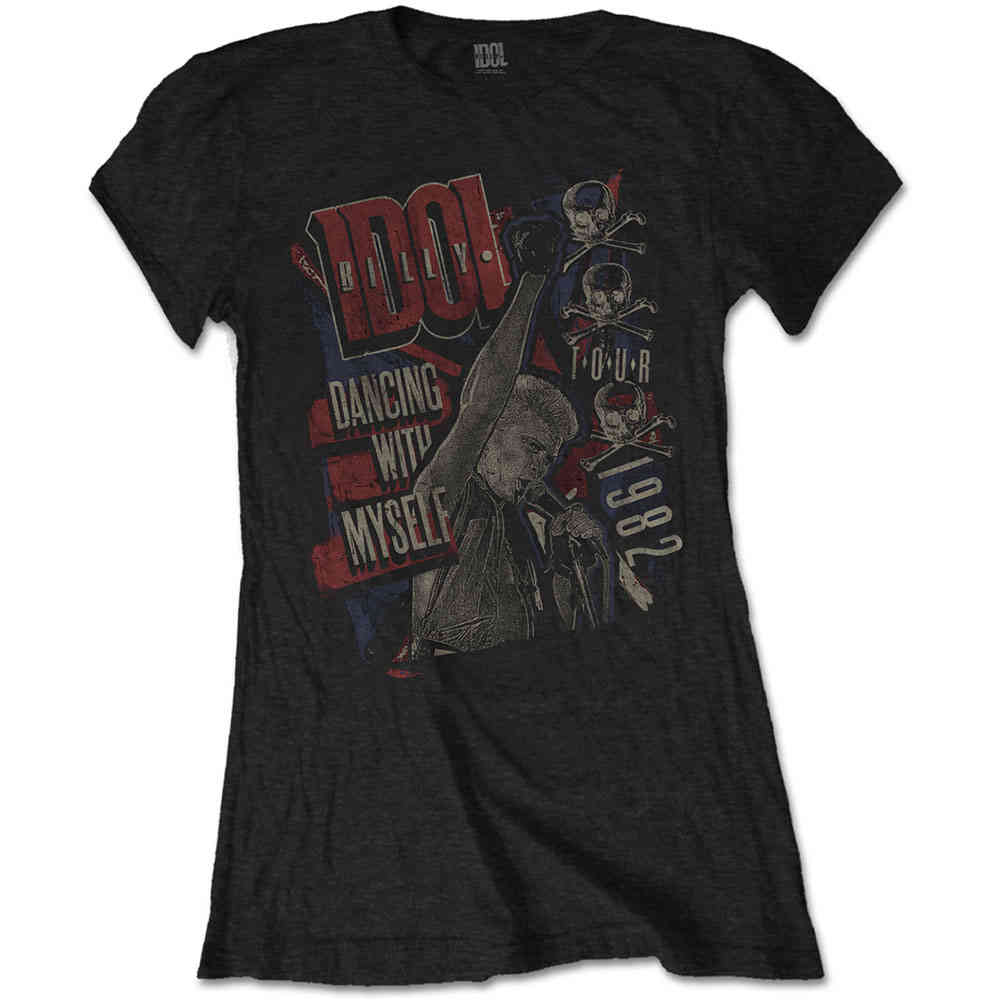 Billy Idol - Dancing With Myself Dames T-shirt - Zwart